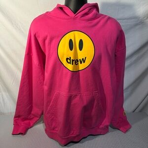 Pink Hoodie with Smiley Face Logo